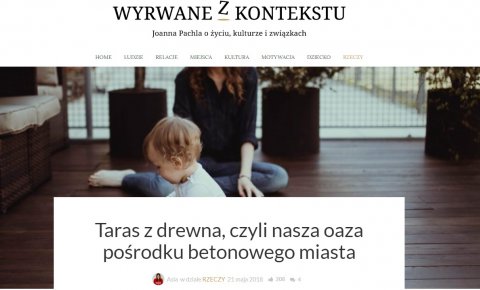 Blogerka o swoich doświadczeniach z drewnem Thermory