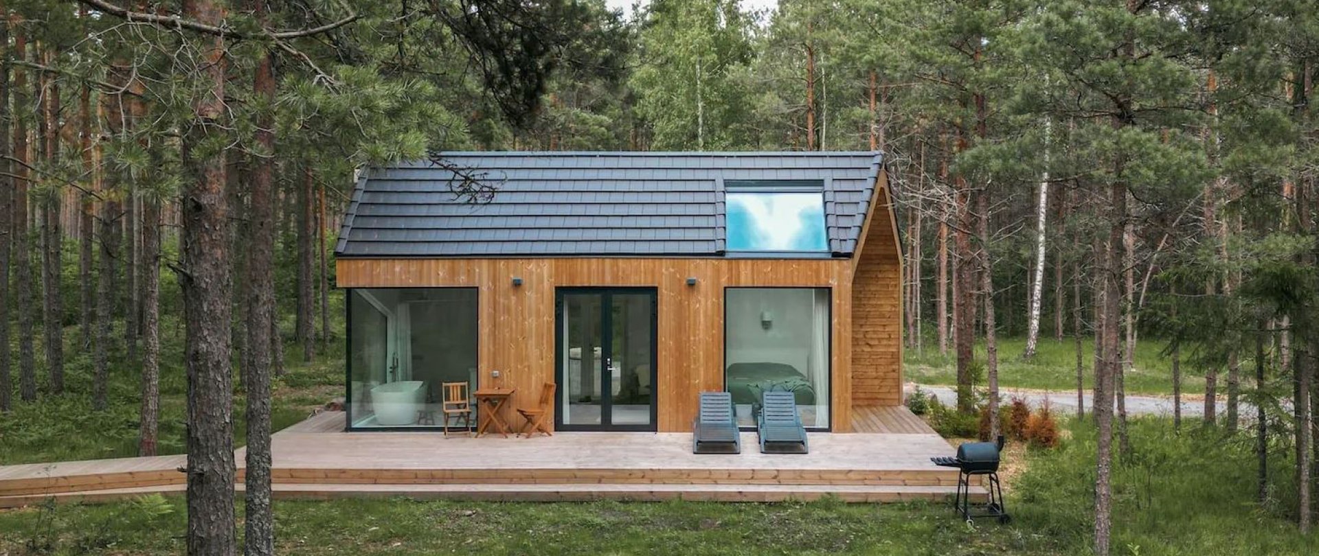 Deska elewayjna z thermo sosny profil C3 oraz taras z thermo sosony D4sg