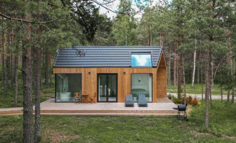 Deska elewayjna z thermo sosny profil C3 oraz taras z thermo sosony D4sg